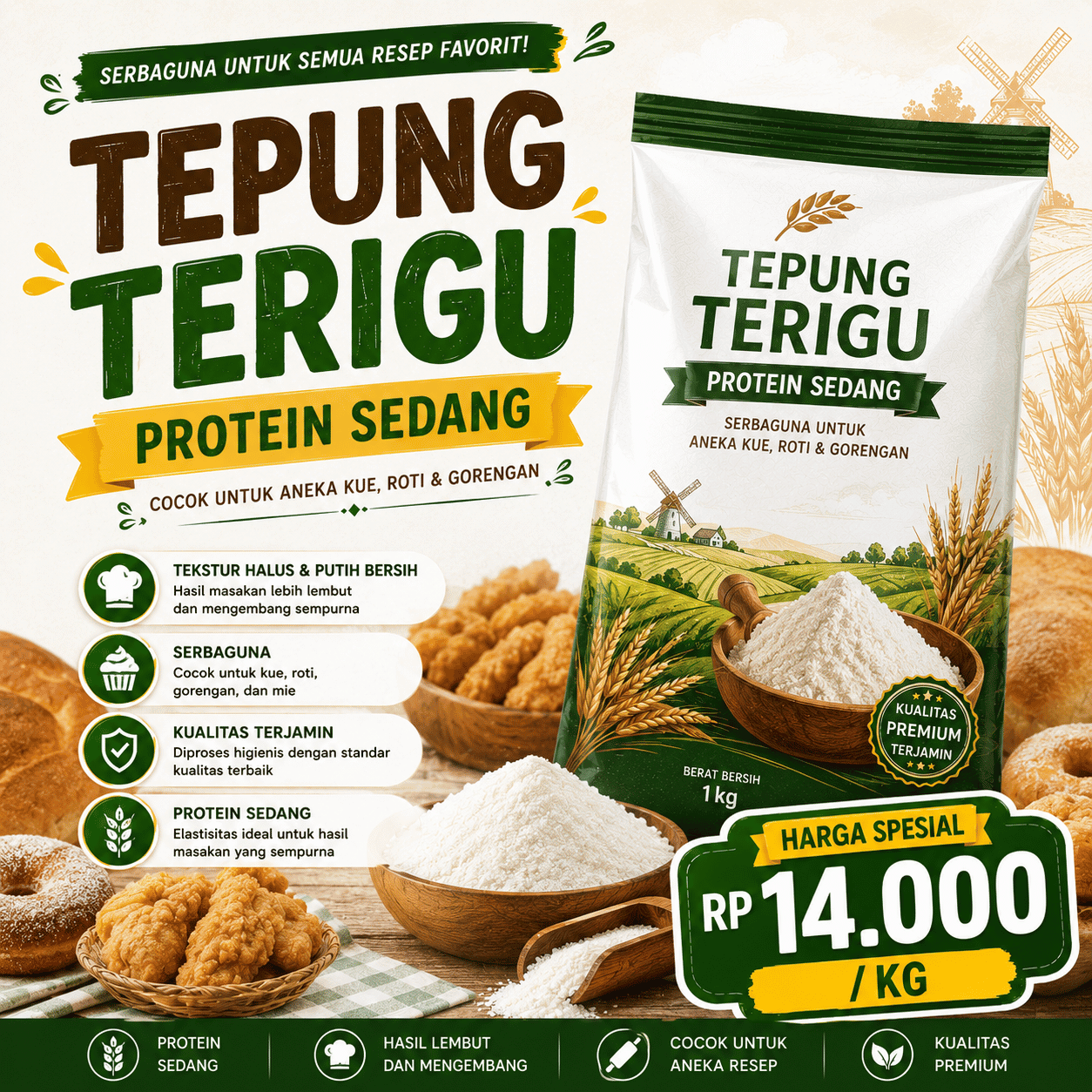 Tepung Terigu Protein Sedang