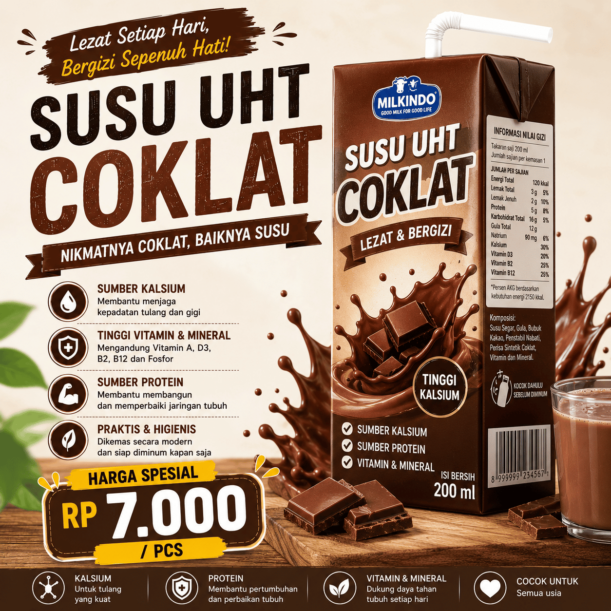 Susu UHT Coklat