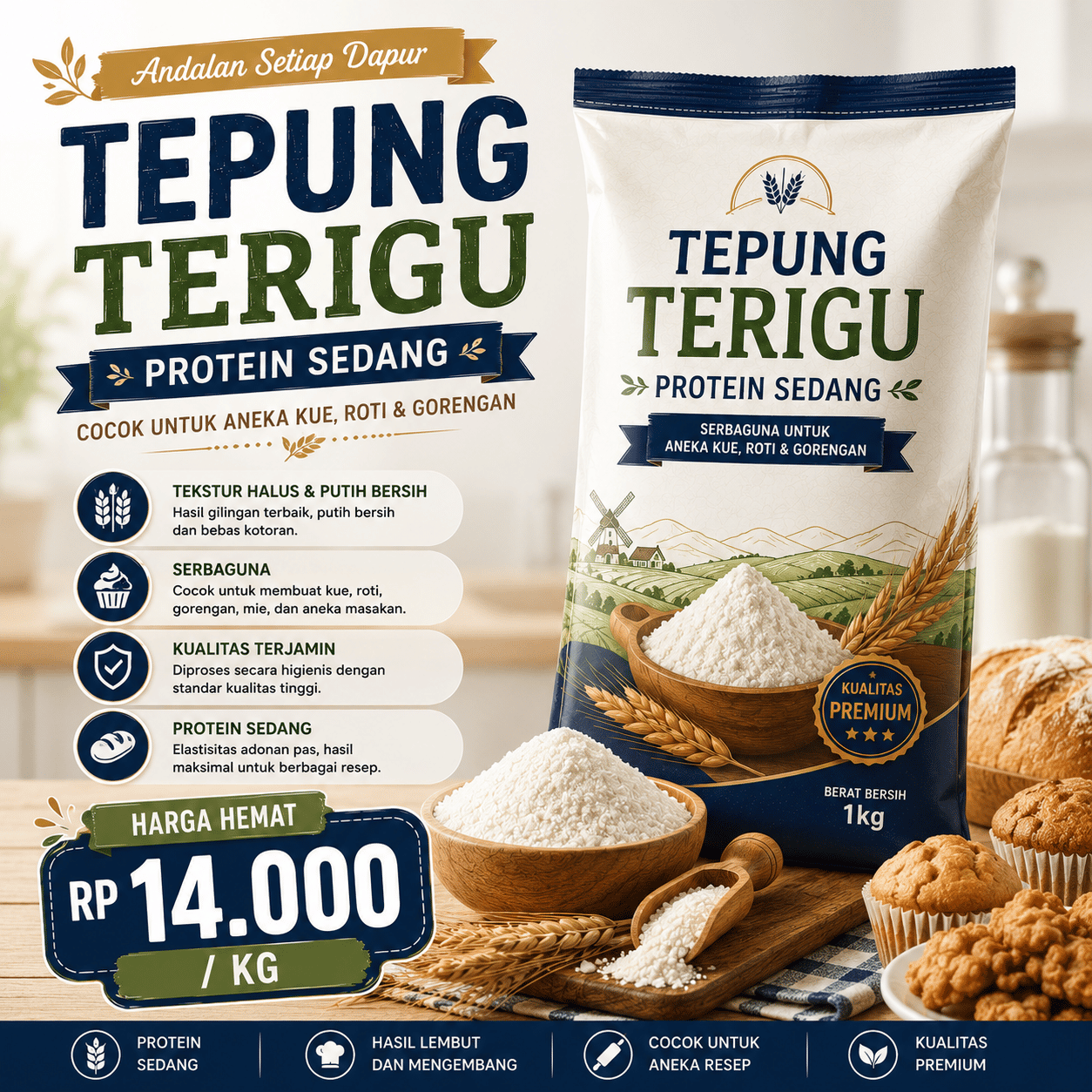 Tepung Terigu Protein Sedang